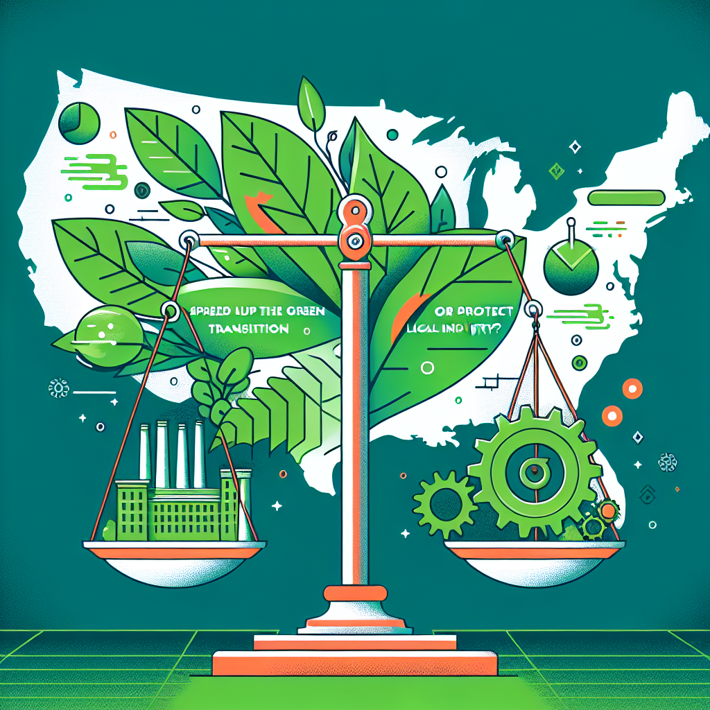 Capa do artigo: Economia americana: Dilema real: Acelerar a transição verde ou proteger a indústria local?