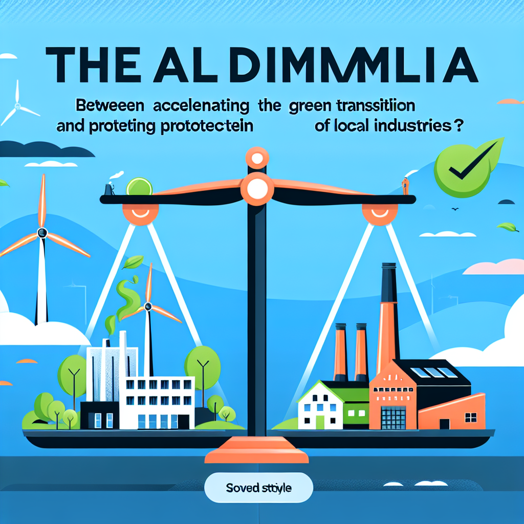 Capa do artigo: Dilema Real Acelerar A Transição Verde Ou Proteger A Indústria Local