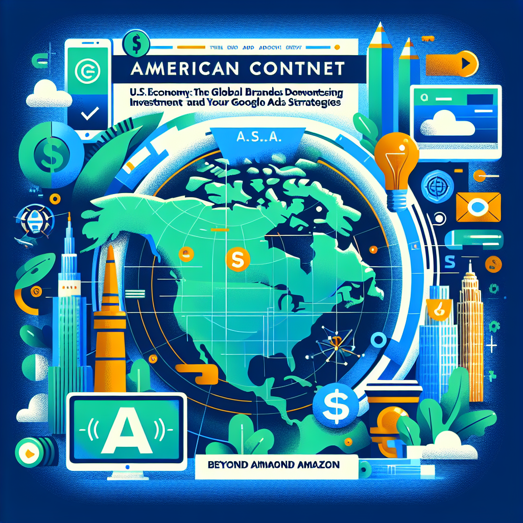 Capa do artigo – Continente americano: Economía estadounidense: Más allá de Amazon: Las Marcas Globales que Dominan la Inversión en Publicidad Digital y sus Estrategias en Google Ads