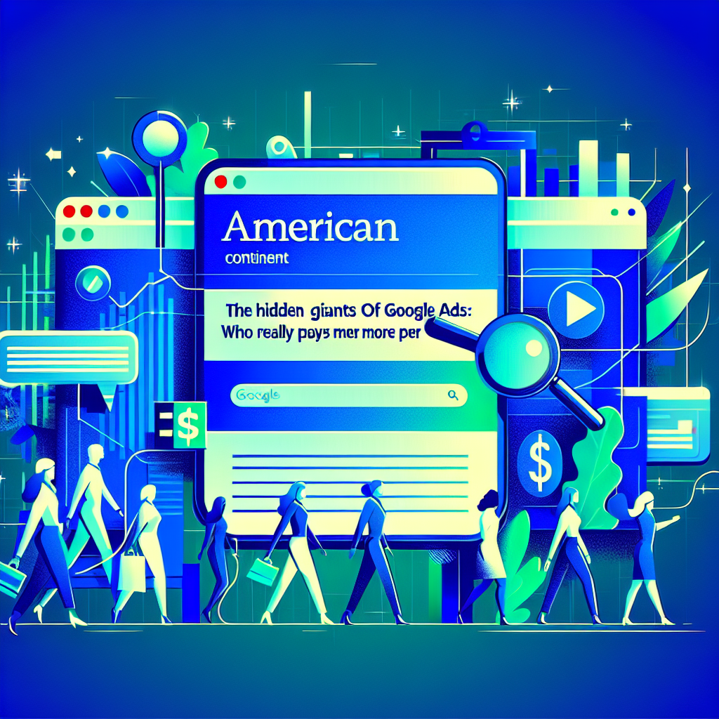 Capa do artigo – Continente americano: Economía estadounidense: Los Gigantes Ocultos de Google Ads: ¿Quién Realmente Paga Más por Clic y Por Qué?