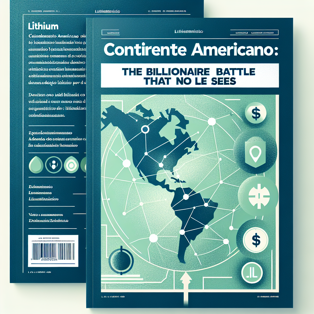 Capa do artigo – Continente americano: Lithium: The Billionaire Battle That No One Sees