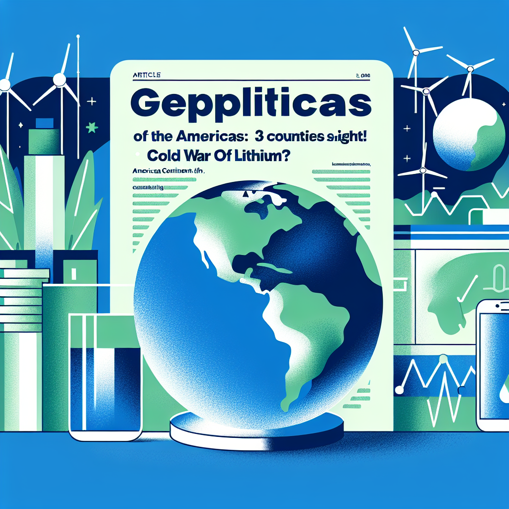 Capa do artigo – Geopolítica das americas: Continente americano: ¡Continente americano: ¿3 países a la vista! ¿Guerra fría del litio?